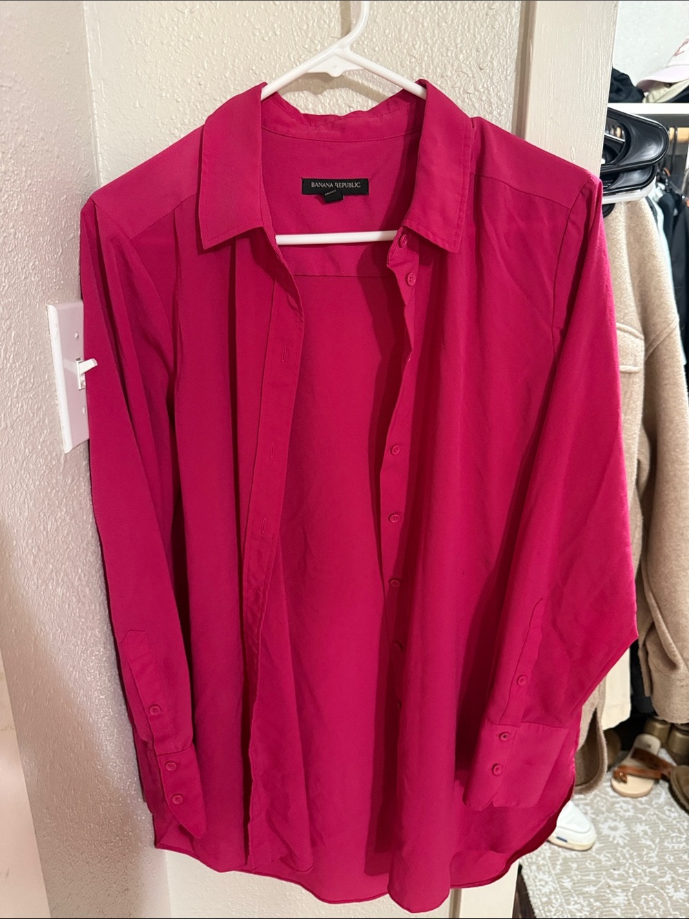 Banana Republic Fuchsia Button-Up Shirt